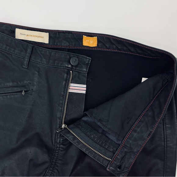Anthropologie Pilcro Black Vegan Faux Leather Moto Jegging Pants 31” - Picture 7 of 11